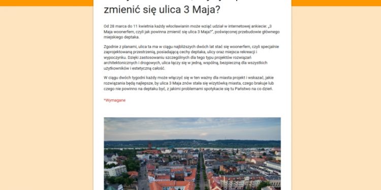 Jak powinna wyglądać ulica 3 Maja? Jest ankieta
